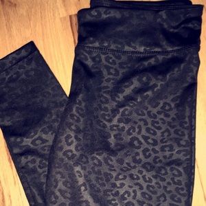 Black Leopard Print Leggings